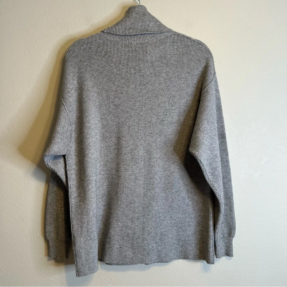 Free People Softly Structured‎ tunic turtleneck knit sweater gray size XS